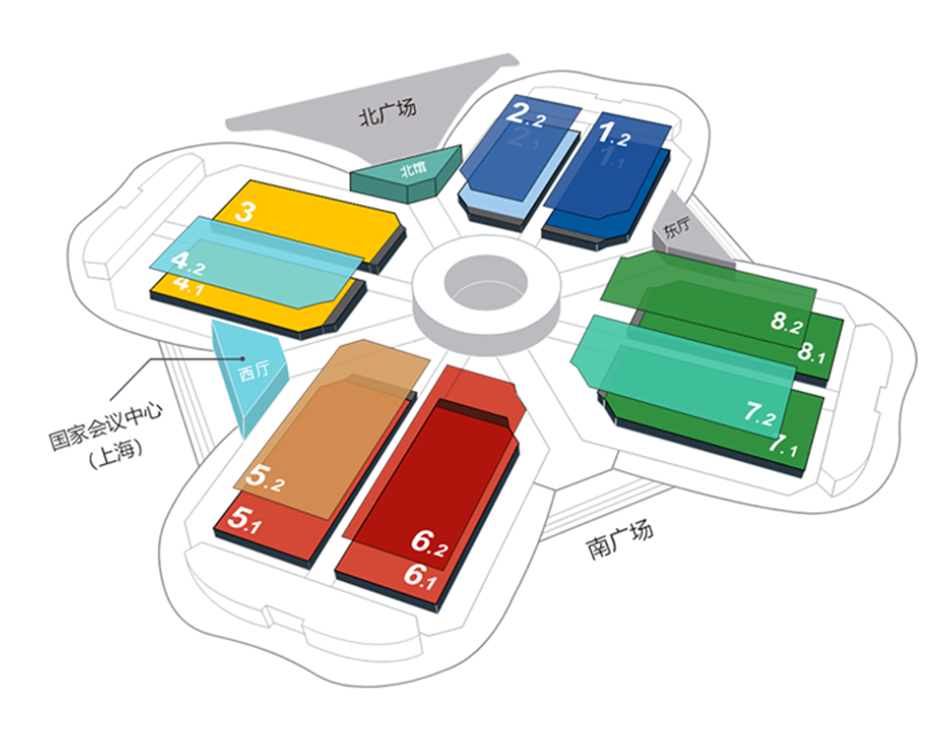 国家会展中心(上海)展区图